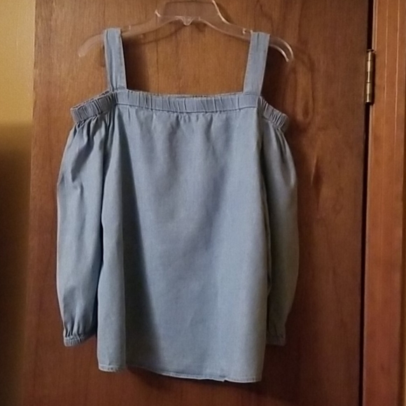 girl krazy Tops - Off Shoulder Denim Top